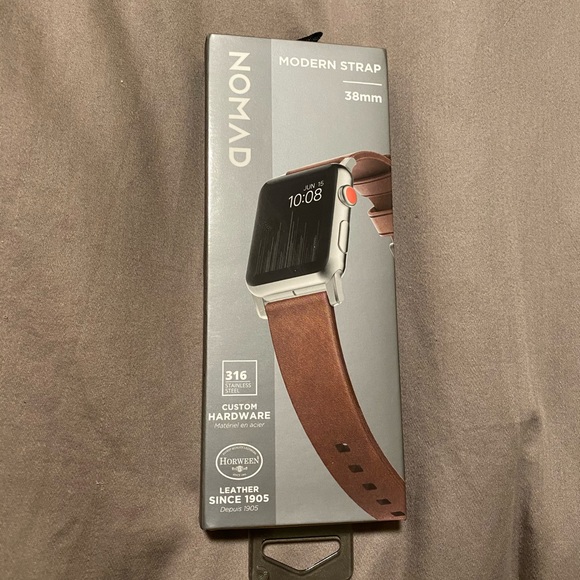 Nomad Brown Leather Apple Watch 38mm band - Picture 1 of 3